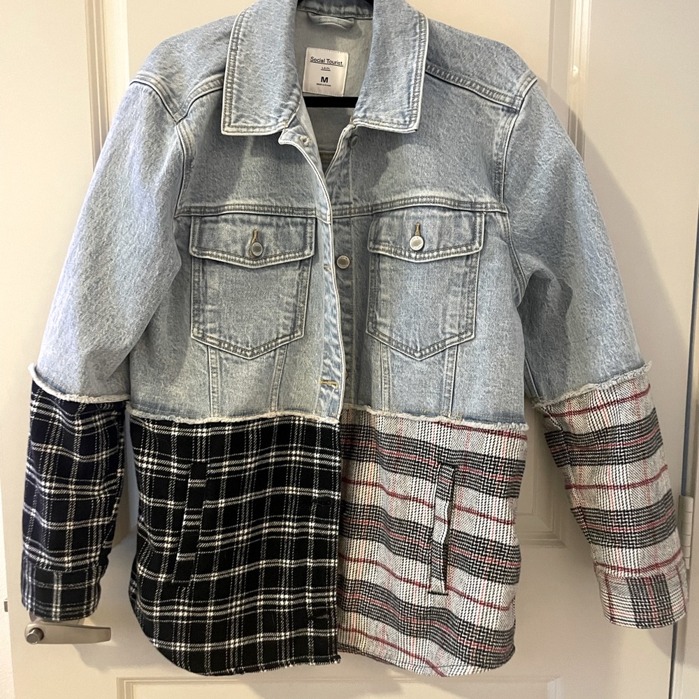 Hollister Social Tourist denim/flannel shirt jacket